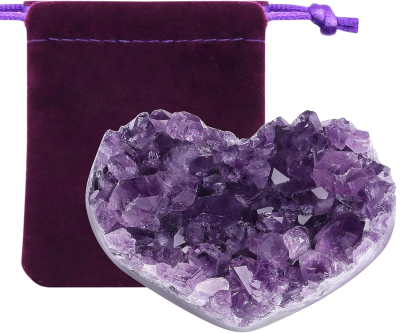 ZHIYUXI Heart Shaped Amethyst 